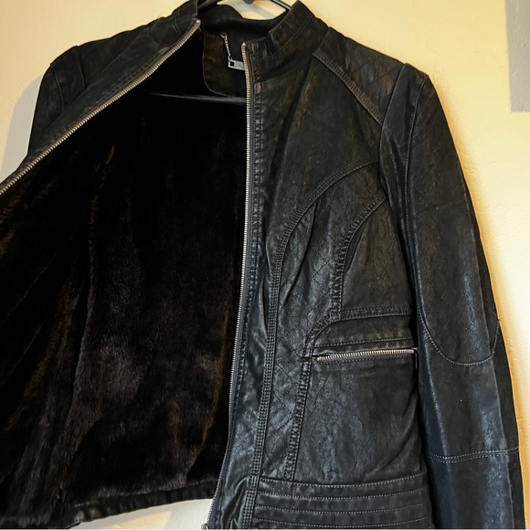Black Suede Leather Jacket - Picture 2 of 4